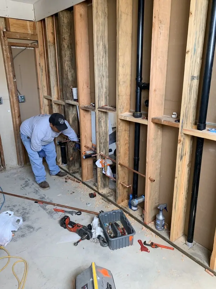 Commercial rough-in plumbing for Gas Line Repair in Paris